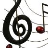 Handmade Metal Wall Mount Accent Decor Musical Notes 26"