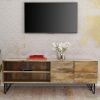 Industrial Style Mango Wood Metal TV Stand