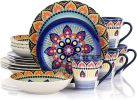 16 Piece Stoneware Dinnerware - Zen Mozaik - Blue