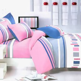 Twin - 5PC Bed In A Bag - Pink Abstract