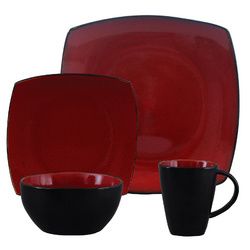 16-Piece Dinnerware Set - Red
