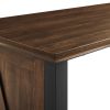 Wood Table Writing Desk - Dark Brown