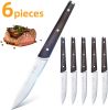 Steak Knife Stainless Steel Serrated Set 6pcs For Home