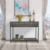 Console Table for any room in your home w/metal frame - Gray