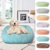 Pet Bed Sleeping Cushion Soft Plush Orthopedic For Small Or Large Dog Or Cat - BLUE - LRG