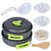 Outdoor Hiking Picnic Camping Cookware Set Picnic Stove Aluminum Pot Pans Kit - 9 PCS