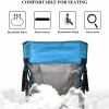 Extended-weighted steel frame portable camping chair with cup holder & liner