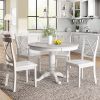 Dining Table set  5 pcs with 4 Chairs Solid Wood Table