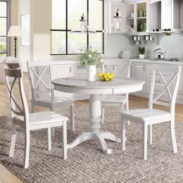 Dining Table set  5 pcs with 4 Chairs Solid Wood Table
