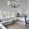 Farmhouse Iron 8 bulb Chandelier Ceiling Lights for Foyer; Living Room; Kitchen Island; Dining Room; Bedroom - Black