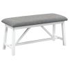 Dining Table with Bench & 4 Chairs Wood Rustic Style - Gray & White