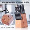 Knife Set Professional Chef, High Carbon Stainless Steel 15 Pieces with Wood Block