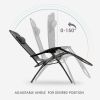 Zero Gravity Patio Adjustable Folding Reclining Chair With Pillow - 2 PCS