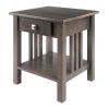 Stafford End Table - Oyster Gray