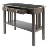 Stafford Console Table With Drawer Knobs - Oyster Gray