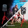 Tripod Speaker Stand W/ Adjustable Height - Heavy Duty Steel & Lightweight for Easy Mobility - 1 PC