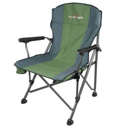 Portable Folding Outdoor Picnic Patio Camping Fishing Chair w/ Cup Holder (Color: Atrovirens / Green)