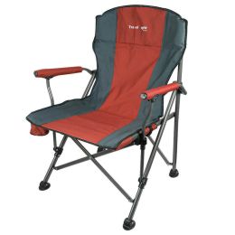 Portable Folding Outdoor Picnic Patio Camping Fishing Chair w/ Cup Holder (Colorsss: Orange)