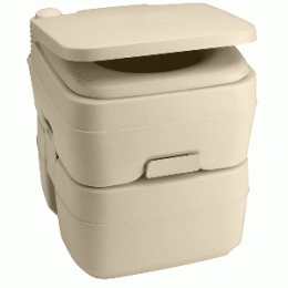 Dometic - 965 MSD Portable Toilet 5.0 Gallon Parchment (Color: Off White)